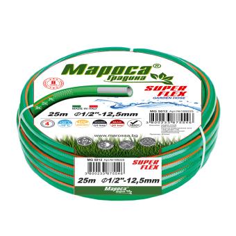 Градински Маркуч МАРОСА MG 5012, 1/2", 12.5 мм, 25 метра, 30 bar, 4 - Пластов Super Flex, UV