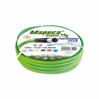 Градински Маркуч МАРОСА MG 5016, 1/2", 12.5 мм, 15 метра, 26 bar, 5 - Пластов Premium Flex, UV